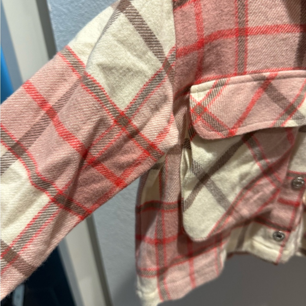 Plaid Kids Jacket - Pink and Cream Zara - Picture 3 of 5